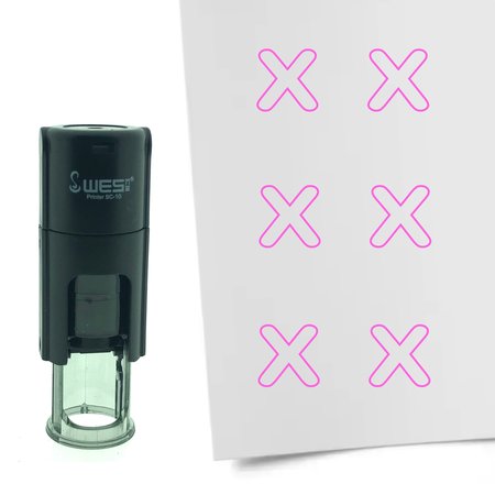 Stempel of Stempeltje van een Open Kruisje 10mm rond