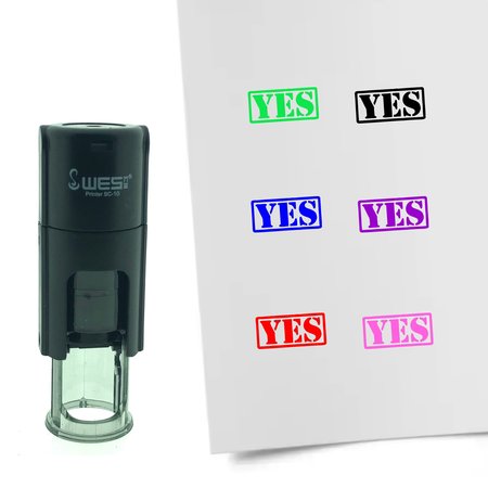 Stempel of Stempeltje van een YES afdruk 10mm rond