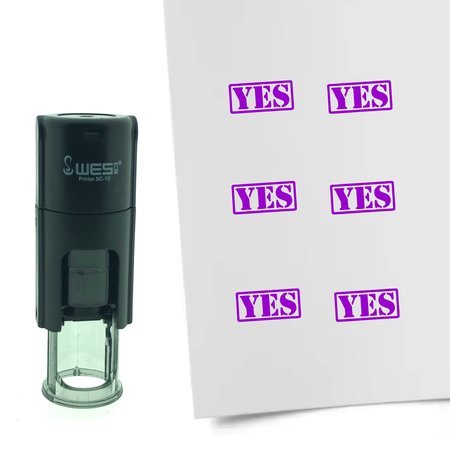 Stempel of Stempeltje van een YES afdruk 10mm rond