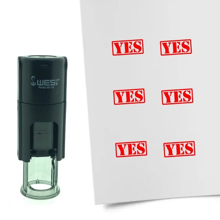 Stempel of Stempeltje van een YES afdruk 10mm rond