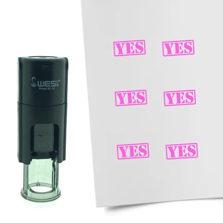 Stempel of Stempeltje van een YES afdruk 10mm rond