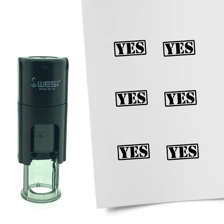 Stempel of Stempeltje van een YES afdruk 10mm rond
