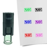 Stempel of Stempeltje van een NO afdruk 10mm rond