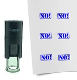 Stempel of Stempeltje van een NO afdruk 10mm rond