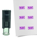 Stempel of Stempeltje van een NO afdruk 10mm rond
