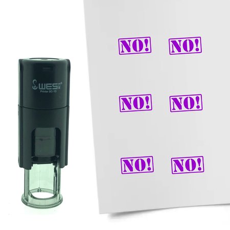 Stempel of Stempeltje van een NO afdruk 10mm rond