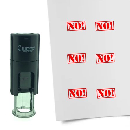 Stempel of Stempeltje van een NO afdruk 10mm rond