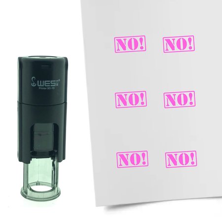 Stempel of Stempeltje van een NO afdruk 10mm rond