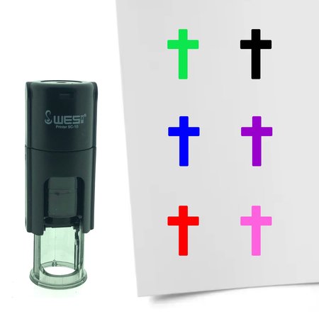 CombiCraft Stempel of Stempeltje van een Kruis / Christendom 10mm rond