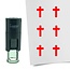 Stempel of Stempeltje van een Kruis / Christendom 10mm rond