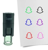 Stempel of Stempeltje van het Snapchat logo 10mm rond