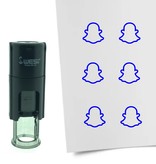 Stempel of Stempeltje van het Snapchat logo 10mm rond