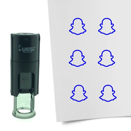 Stempel of Stempeltje van het Snapchat logo 10mm rond