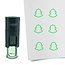 Stempel of Stempeltje van het Snapchat logo 10mm rond