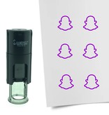Stempel of Stempeltje van het Snapchat logo 10mm rond