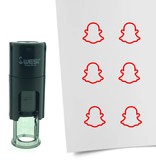 Stempel of Stempeltje van het Snapchat logo 10mm rond