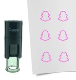 Stempel of Stempeltje van het Snapchat logo 10mm rond
