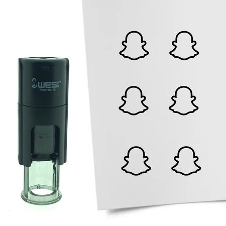 CombiCraft Stempel of Stempeltje van het Snapchat logo 10mm rond