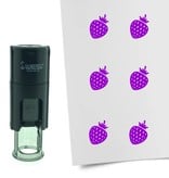 Stempel of Stempeltje van een Aardbei - afdruk ca 10mm