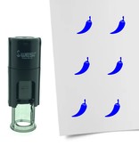 Stempel of Stempeltje van een Chili Peper, pittig eten - afdruk ca 10mm