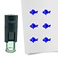 Stempel of Stempeltje van een Vis - afdruk ca 10mm