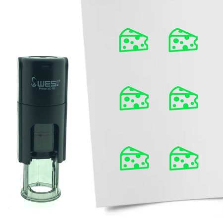 Stempel of Stempeltje van een blok Kaas - afdruk ca 10mm