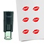 Stempel of Stempeltje van een kusje of lipafdruk - afdruk ca 10mm