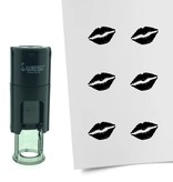 Stempel of Stempeltje van een kusje of lipafdruk - afdruk ca 10mm