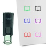 Stempel of Stempeltje van een Open Boek - afdruk ca 10mm