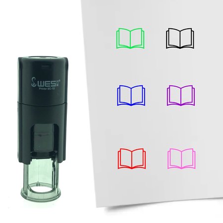 Stempel of Stempeltje van een Open Boek - afdruk ca 10mm