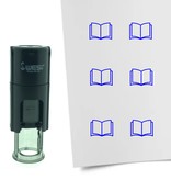 Stempel of Stempeltje van een Open Boek - afdruk ca 10mm
