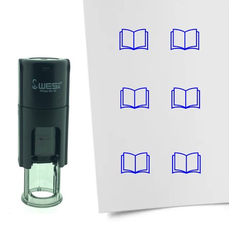 Stempel of Stempeltje van een Open Boek - afdruk ca 10mm