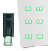 Stempel of Stempeltje van een Open Boek - afdruk ca 10mm