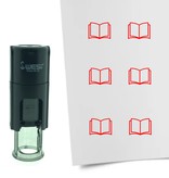 Stempel of Stempeltje van een Open Boek - afdruk ca 10mm