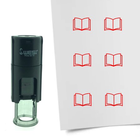 Stempel of Stempeltje van een Open Boek - afdruk ca 10mm