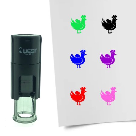 CombiCraft Stempel of Stempeltje van een Haan - afdruk ca 10mm