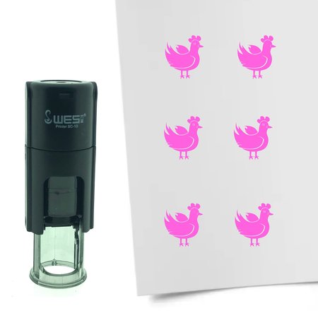 CombiCraft Stempel of Stempeltje van een Haan - afdruk ca 10mm