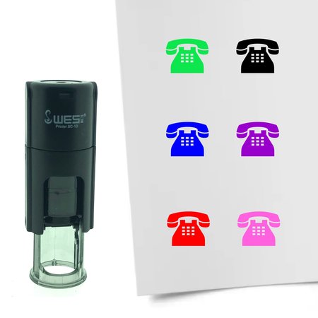 Stempel of Stempeltje van een Ouderwetse Telefoon - afdruk ca 10mm