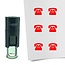 Stempel of Stempeltje van een Ouderwetse Telefoon - afdruk ca 10mm