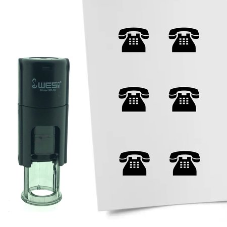 Stempel of Stempeltje van een Ouderwetse Telefoon - afdruk ca 10mm