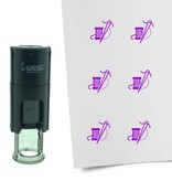 Stempel of Stempeltje van een Naald en Draad - afdruk ca 10mm
