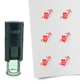 Stempel of Stempeltje van een Naald en Draad - afdruk ca 10mm