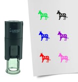 Stempel of Stempeltje van de ezel van de Democraten voor Amerikaanse verkiezingen - afdruk ca 10mm