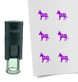 Stempel of Stempeltje van de ezel van de Democraten voor Amerikaanse verkiezingen - afdruk ca 10mm