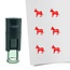 Stempel of Stempeltje van de ezel van de Democraten voor Amerikaanse verkiezingen - afdruk ca 10mm