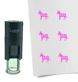 Stempel of Stempeltje van de ezel van de Democraten voor Amerikaanse verkiezingen - afdruk ca 10mm