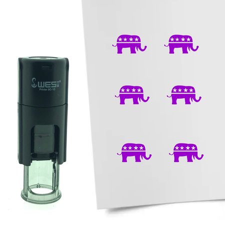 Stempel of Stempeltje van de olifant van de Republikeinen voor Amerikaanse verkiezingen - afdruk ca 10mm