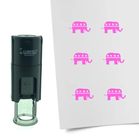 Stempel of Stempeltje van de olifant van de Republikeinen voor Amerikaanse verkiezingen - afdruk ca 10mm