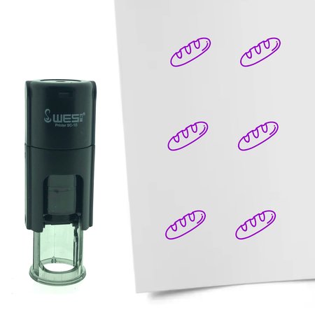 Stempel of Stempeltje van een Stokbrood - afdruk ca 10mm