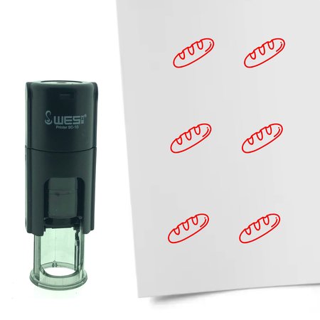 Stempel of Stempeltje van een Stokbrood - afdruk ca 10mm